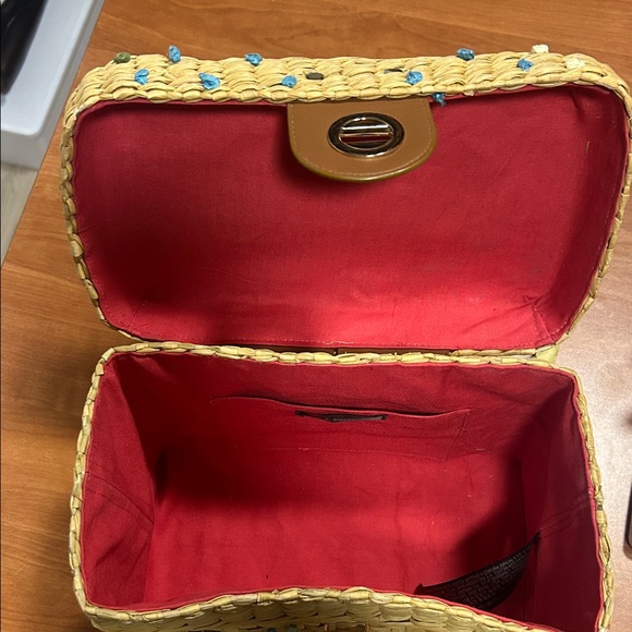 Zara Woven Floral Shoulder Bag - Picture 5 of 5